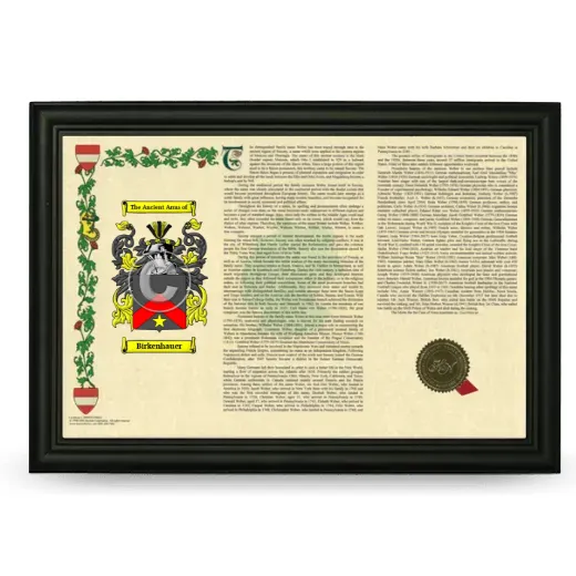 Birkenhauer Armorial Landscape Framed - Black