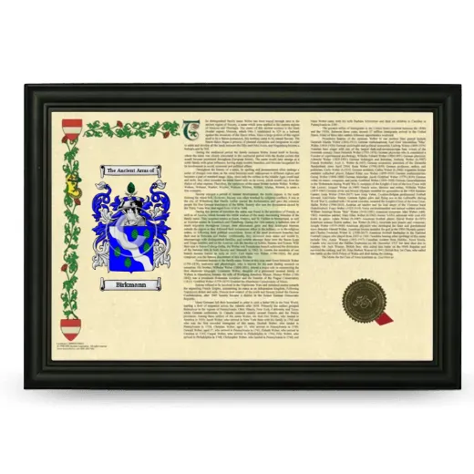 Birkmann Armorial Landscape Framed - Black