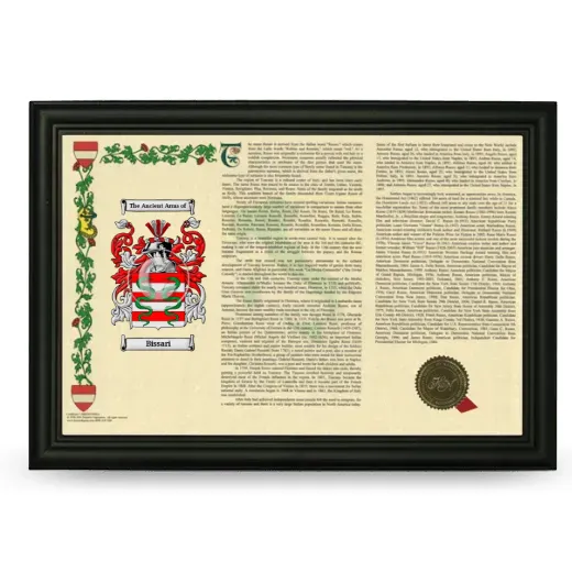 Bissari Armorial Landscape Framed - Black