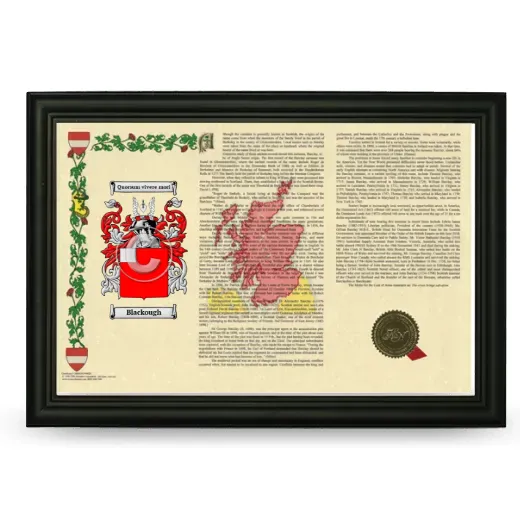 Blackough Armorial Landscape Framed - Black