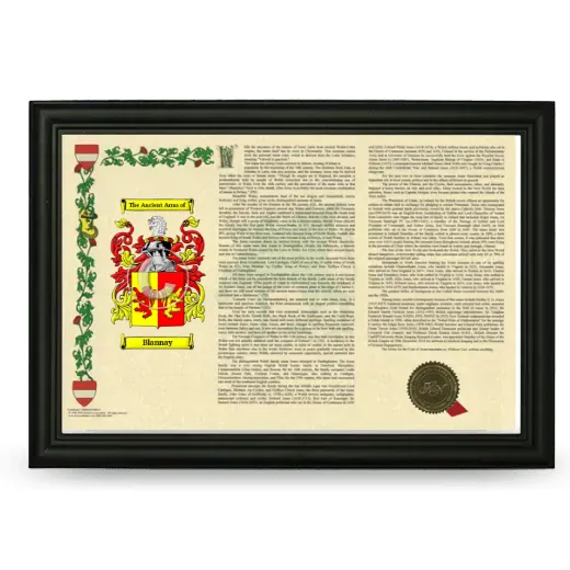 Blannay Armorial Landscape Framed - Black