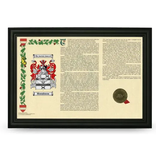 Bloombaum Armorial Landscape Framed - Black