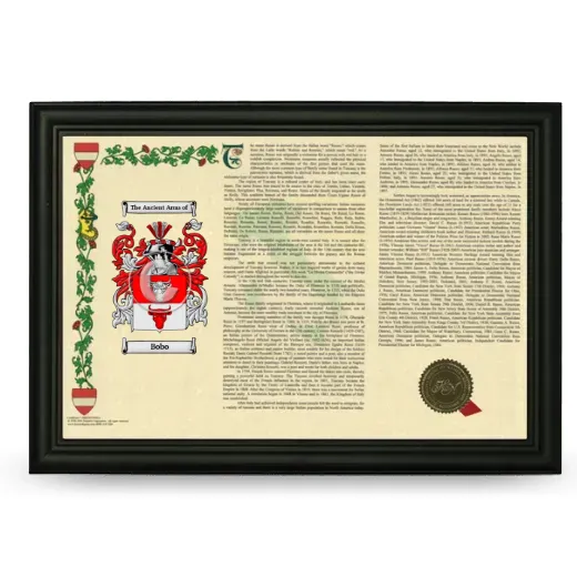 Bobo Armorial Landscape Framed - Black
