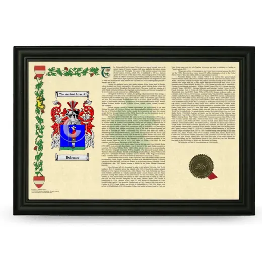 Boheme Armorial Landscape Framed - Black