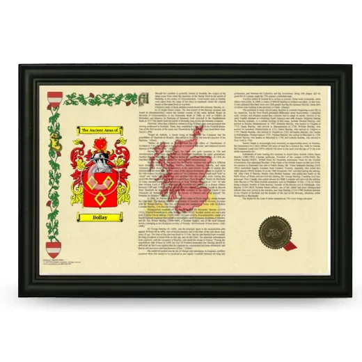 Bollay Armorial Landscape Framed - Black