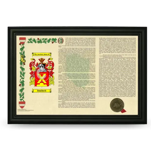 Bombach Armorial Landscape Framed - Black