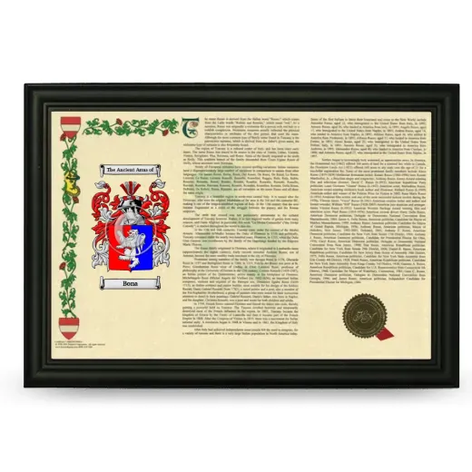 Bona Armorial Landscape Framed - Black