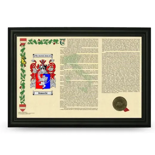 Bonacchi Armorial Landscape Framed - Black