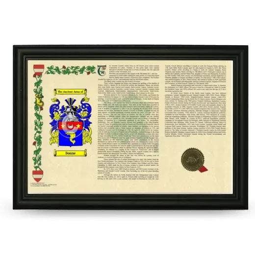 Bonne Armorial Landscape Framed - Black