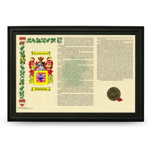 Bonnencamp Armorial Landscape Framed - Black