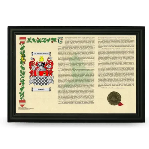 Bonnik Armorial Landscape Framed - Black