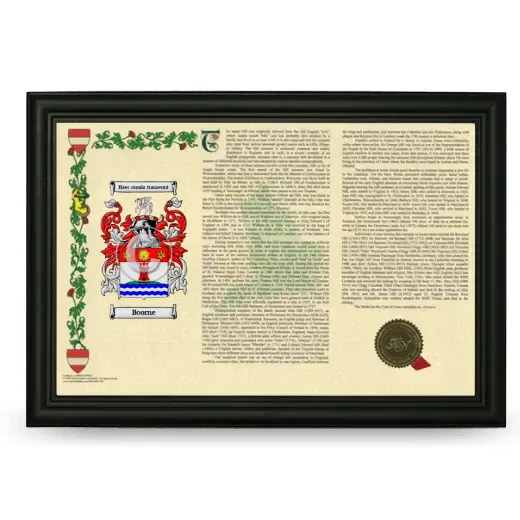 Boorne Armorial Landscape Framed - Black