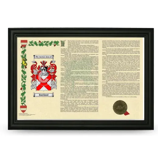 Boothrod Armorial Landscape Framed - Black