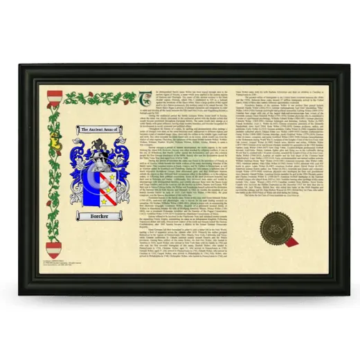 Borcker Armorial Landscape Framed - Black