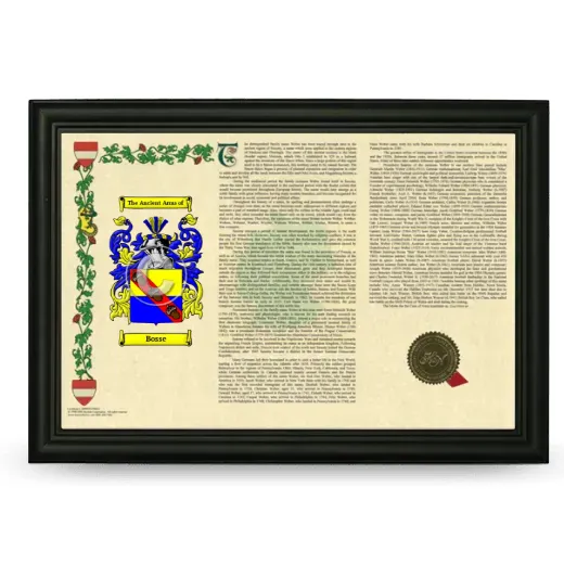 Bosse Armorial Landscape Framed - Black