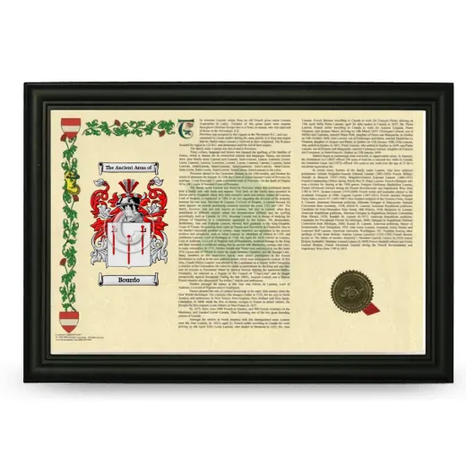 Bourdo Armorial Landscape Framed - Black