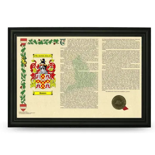 Bouses Armorial Landscape Framed - Black