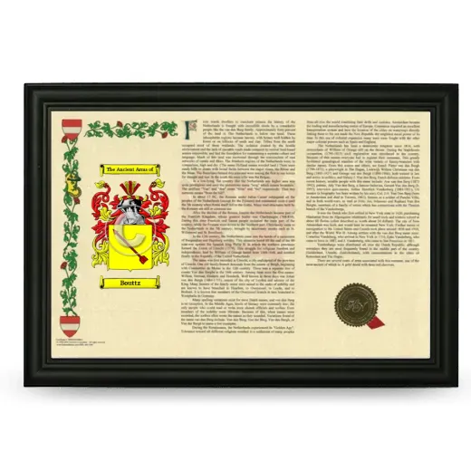 Bouttz Armorial Landscape Framed - Black