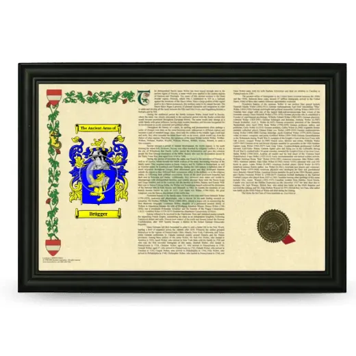 Brügger Armorial Landscape Framed - Black