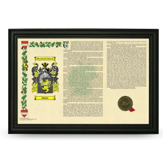 Brams Armorial Landscape Framed - Black