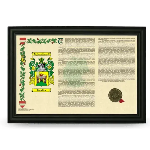 Brandtes Armorial Landscape Framed - Black