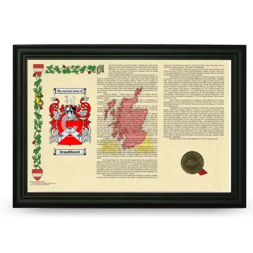 Brandthwait Armorial Landscape Framed - Black
