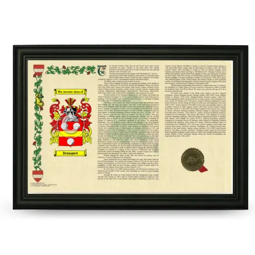 Branquet Armorial Landscape Framed - Black