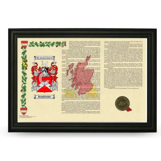 Branthwaite Armorial Landscape Framed - Black