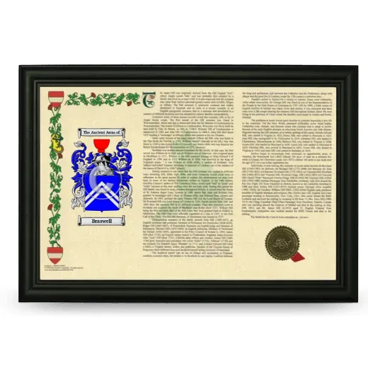 Braswell Armorial Landscape Framed - Black
