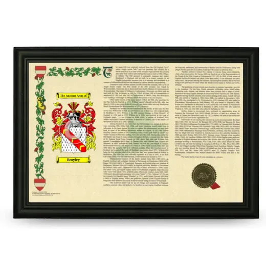 Brayley Armorial Landscape Framed - Black