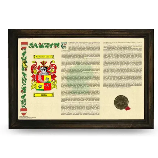 Brehn Armorial Landscape Framed - Brown