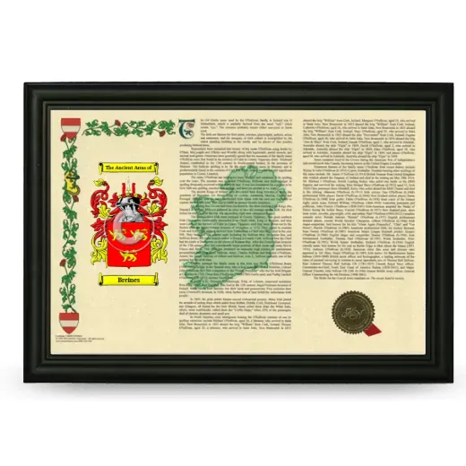Breines Armorial Landscape Framed - Black