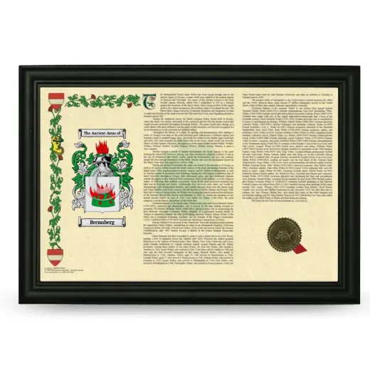 Brennberg Armorial Landscape Framed - Black