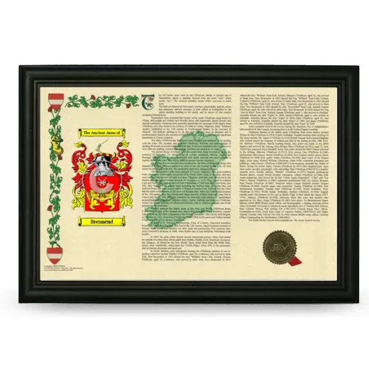 Brennend Armorial Landscape Framed - Black