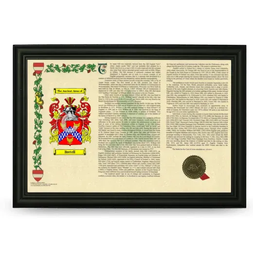 Bretell Armorial Landscape Framed - Black