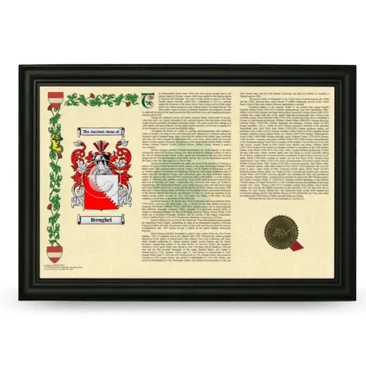 Breughel Armorial Landscape Framed - Black