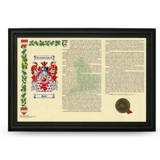 Brew Armorial Landscape Framed - Black