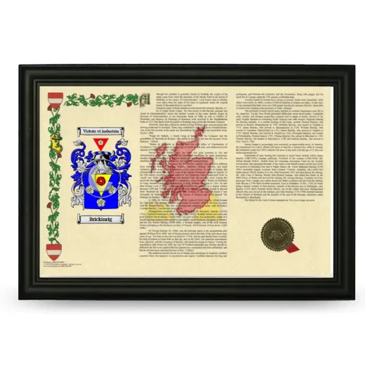 Brickinrig Armorial Landscape Framed - Black