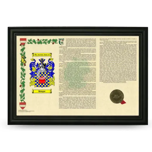 Brieger Armorial Landscape Framed - Black