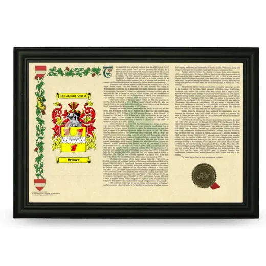 Brimer Armorial Landscape Framed - Black