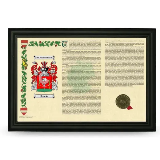 Brincks Armorial Landscape Framed - Black