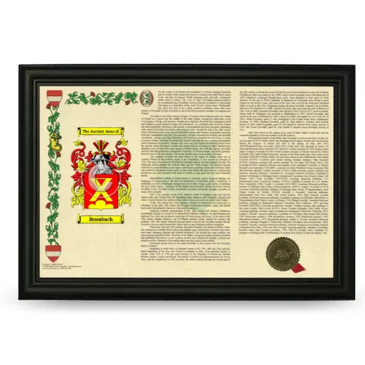Brombach Armorial Landscape Framed - Black