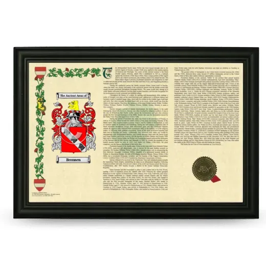 Bronnen Armorial Landscape Framed - Black