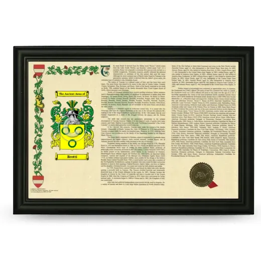 Brotti Armorial Landscape Framed - Black