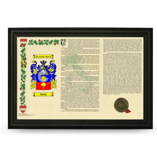Brusin Armorial Landscape Framed - Black