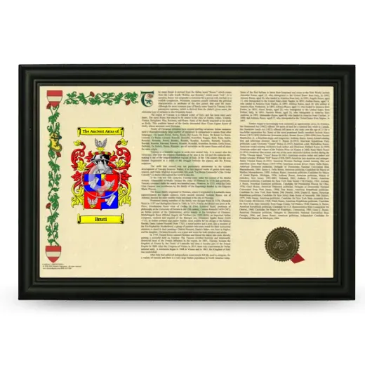 Bruti Armorial Landscape Framed - Black