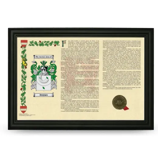 Bruynes Armorial Landscape Framed - Black