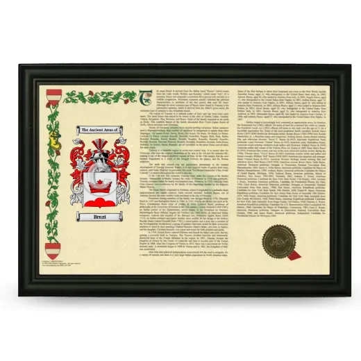 Bruzi Armorial Landscape Framed - Black