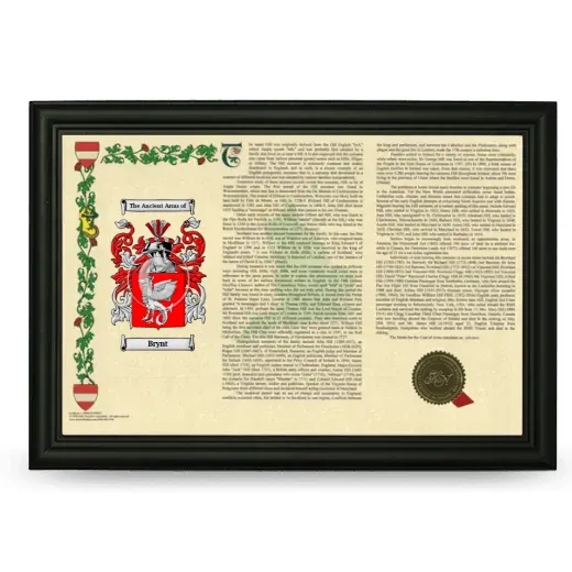 Brynt Armorial Landscape Framed - Black