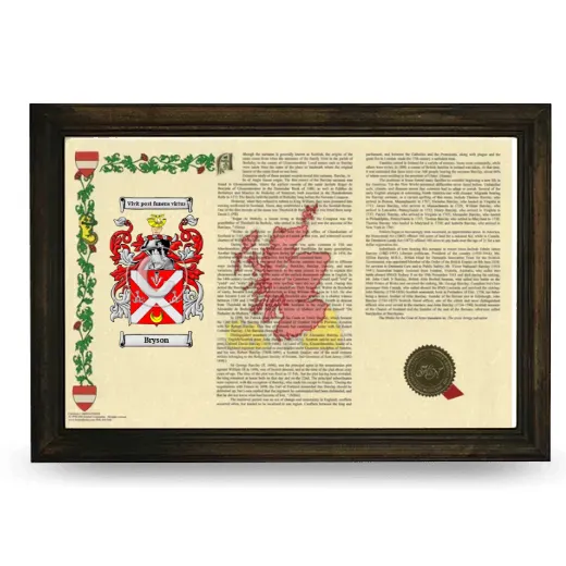 Bryson Armorial Landscape Framed - Brown